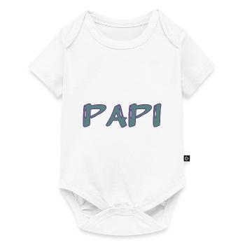 PAPY. FÊTE DES PÈRES. BONNE FÊTE PAPY. JE T'AIME. - Body à manches courtes Premium Bébé - blanc - Devant