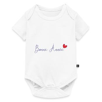 NOËL. ANNEE. ANNIVERSAIRE. RETRAITE. PAPA. MAMAM. - Body à manches courtes Premium Bébé - blanc - Devant