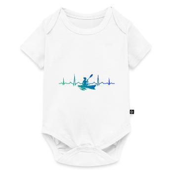 Kayak Kanu Damen Herren Kajak Kajakfahren - Baby Premium Kurzarmbody - Weiß - Vorne