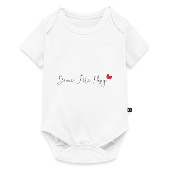 PAPY. FÊTE DES PÈRES. BONNE FÊTE PAPY. BONNE FÊTE - Body à manches courtes Premium Bébé - blanc - Devant