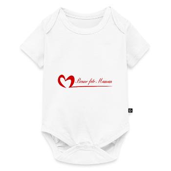 MAMAN. FÊTE DES MÈRES. BONNE FÊTE MAMAN. JE T'AIME - Body à manches courtes Premium Bébé - blanc - Devant