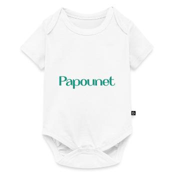 PAPOUNET. PAPA. FÊTE DES PÈRES. BONNE FÊTE PAPA - Body à manches courtes Premium Bébé - blanc - Devant