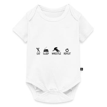 Grappling Martial Arts Wrestling - Baby Premium Kurzarmbody - Weiß - Vorne