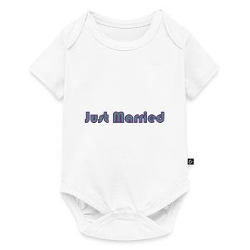 JUST MARRIED. bachelorette party. LOVE. SAINT VALENTINE. COUPLE. - Baby Premium short-sleeve bodysuit - white - Front