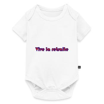 RETRAITE. RETRAITE. RETRAITEE. SENIOR. MAMIE. PAPY - Body à manches courtes Premium Bébé - blanc - Devant