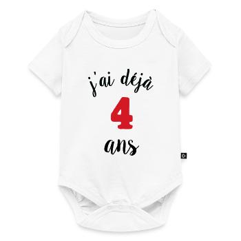 I am already 4 years old - Baby Premium short-sleeve bodysuit - white - Front