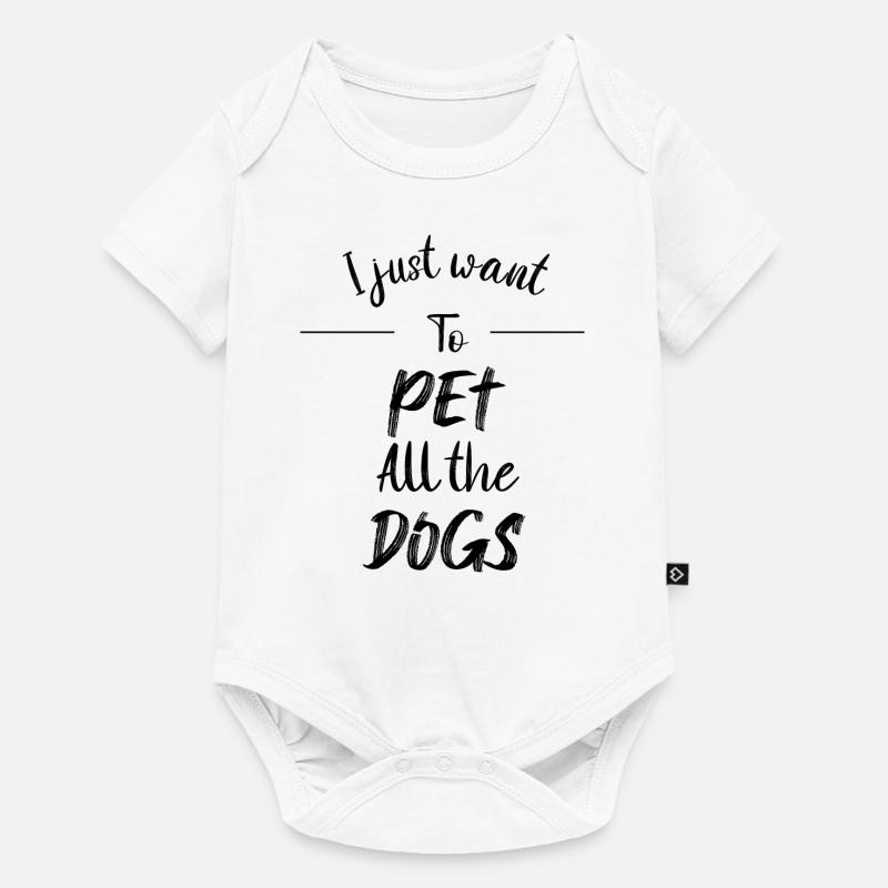 Chiens de compagnie - Body à manches courtes Premium Bébé - blanc