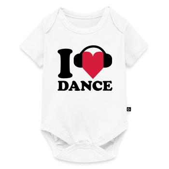 I love Music - Dance - Baby Premium Kurzarmbody - Weiß - Vorne