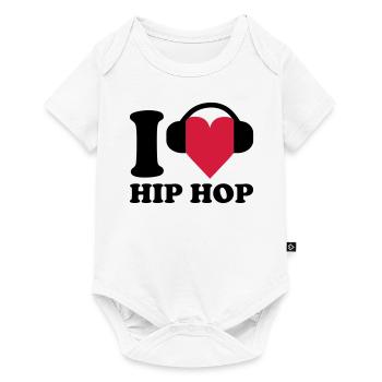 I love Music - Hip Hop - Baby Premium Kurzarmbody - Weiß - Vorne