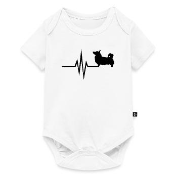My heart beats for dogs - Corgi - Baby Premium short-sleeve bodysuit - white - Front