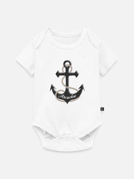 Seeanker - Baby Premium Kurzarmbody - Weiß