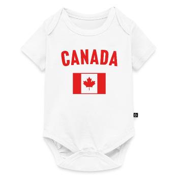 Drapeau du Canada - Body à manches courtes Premium Bébé - blanc - Devant