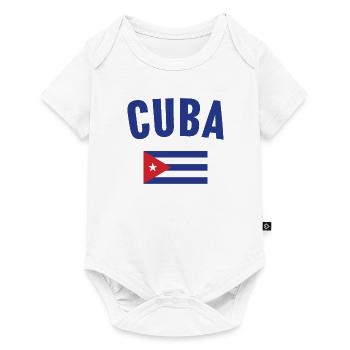 Drapeau de Cuba - Body à manches courtes Premium Bébé - blanc - Devant