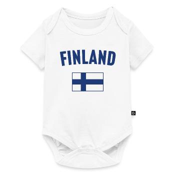 Finland Flag - Baby Premium short-sleeve bodysuit - white - Front