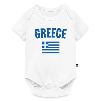Greece Flag - Baby Premium short-sleeve bodysuit - white - Front