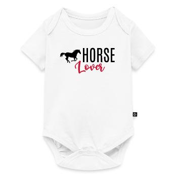 Cadeau équestre de cavalier amateur de cheval - Body à manches courtes Premium Bébé - blanc - Devant