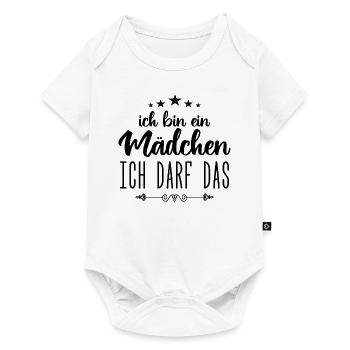Baby Mädchen Ich darf das, ich bin ein Mädchen !!! - Baby Premium Kurzarmbody - Weiß - Vorne