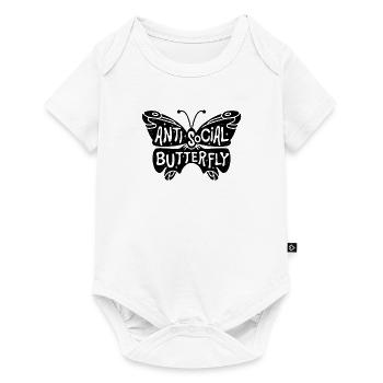 Anti social butterfly - Baby Premium short-sleeve bodysuit - white - Front