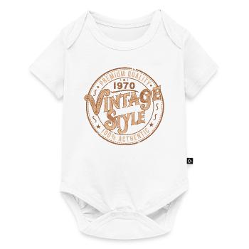 Vintage 1970 Cadeau D'anniversaire 1970 Rétro 1970 - Body à manches courtes Premium Bébé - blanc - Devant