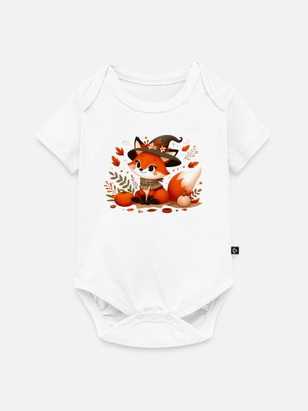 Fuchs Herbst 12 - Baby Premium Kurzarmbody - Weiß