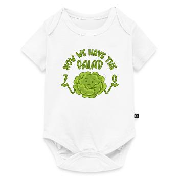 70 Now we have the salad - Geschenk 70. Geburtstag - Baby Premium Kurzarmbody - Weiß - Vorne