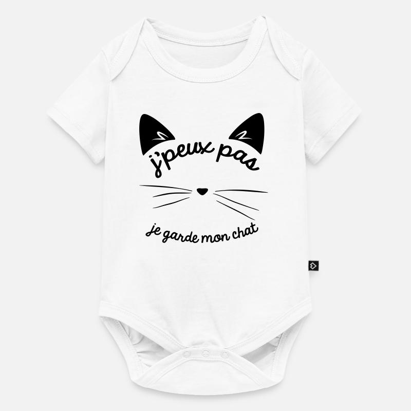 Je peux pas je garde mon chat - Body à manches courtes Premium Bébé - blanc