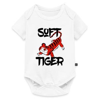 Süßer Asiatischer Kuschel Tiger als Geschenk Idee - Baby Premium Kurzarmbody - Weiß - Vorne