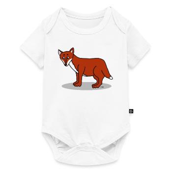 Natur Wild Wald Rotwild Fuchs - Baby Premium Kurzarmbody - Weiß - Vorne