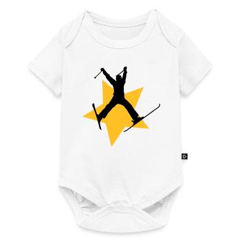 ski jump star - Body à manches courtes Premium Bébé - blanc - Devant