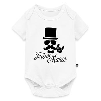 Future Married Life Burial vintage mustache boss - Baby Premium short-sleeve bodysuit - white - Front