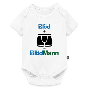 Blödmann Mann Idiot Geschenk provokant Spruch Idee - Baby Premium Kurzarmbody - Weiß - Vorne