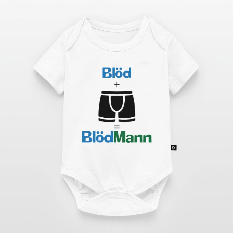Blödmann Mann Idiot Geschenk provokant Spruch Idee Baby Premium Kurzarmbody