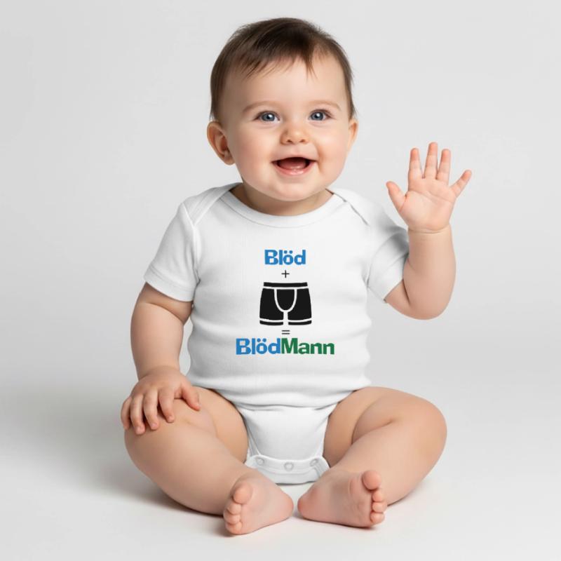 Blödmann Mann Idiot Geschenk provokant Spruch Idee Baby Premium Kurzarmbody