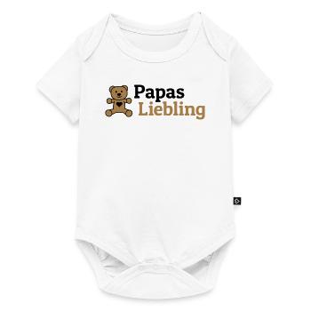 Papas Liebling - Baby Premium Kurzarmbody - Weiß - Vorne