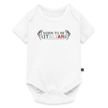 geboren um italienisch zu sein - Baby Premium Kurzarmbody - Weiß - Vorne