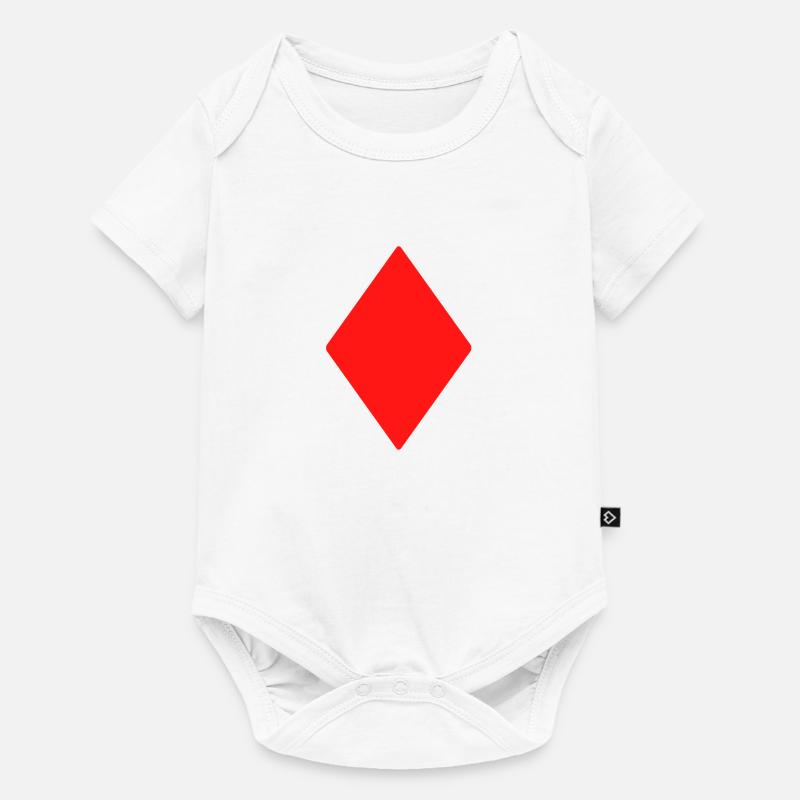 Carreau Jeu de Carte - Body à manches courtes Premium Bébé - blanc