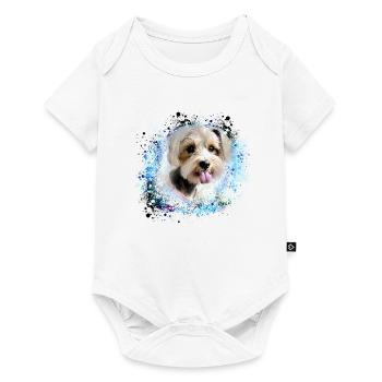 Havaneser,Bolognais,Maltais,chien,graffitis,peintres - Body à manches courtes Premium Bébé - blanc - Devant