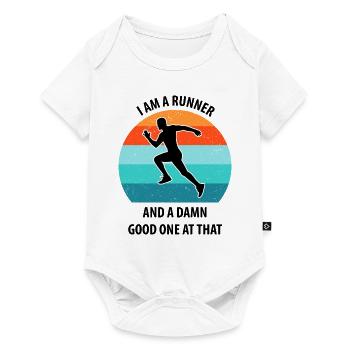 Floorball Unihockey Feldhockey Hallenhockey - Baby Premium Kurzarmbody - Weiß - Vorne