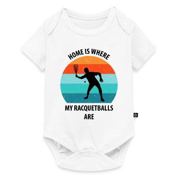 Racqueetball - Body à manches courtes Premium Bébé - blanc - Devant