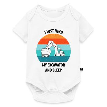 Excavatrice Excavatrice Conducteur Excavatrice Camion - Body à manches courtes Premium Bébé - blanc - Devant