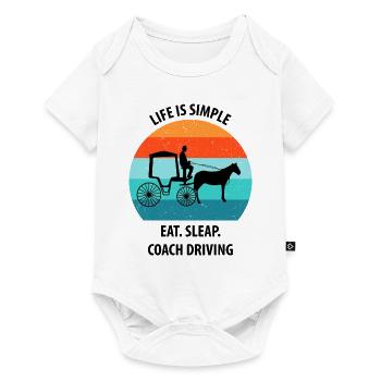 Coachman Carriage Horse-drawn carriage Carriage - Baby Premium short-sleeve bodysuit - white - Front