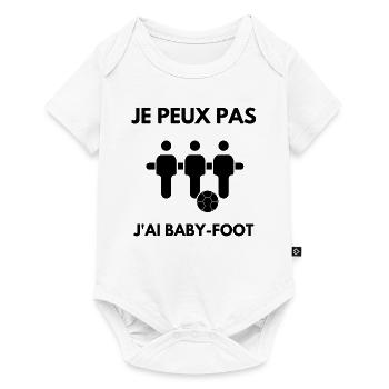 I can't I have foosball table - Baby Premium short-sleeve bodysuit - white - Front