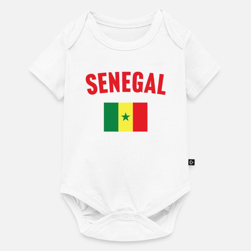 Drapeau du Sénégal - Body à manches courtes Premium Bébé - blanc