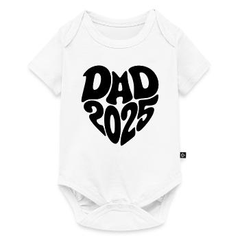 Dad 2025 Heart Shape Father Baby Heart Shape Dad 2025 - Baby Premium short-sleeve bodysuit - white - Front