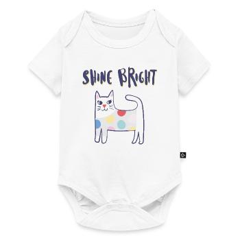 Shine bright boy girl, cute, tea cat, cat - Baby Premium short-sleeve bodysuit - white - Front