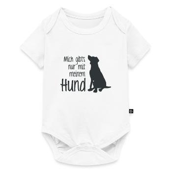 I am only with dog. T-shirt tea funny - Baby Premium short-sleeve bodysuit - white - Front
