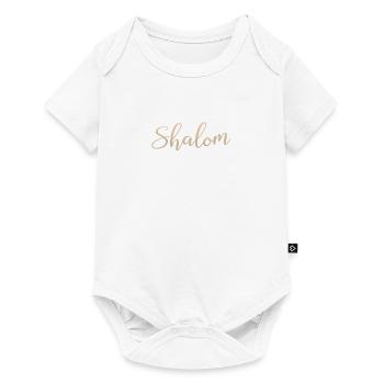 Christian Design with Hebrew Word 'Shalom' and - Baby Premium short-sleeve bodysuit - white - Front