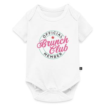 Offizielles Mitglied des Brunch Clubs - Baby Premium Kurzarmbody - Weiß - Vorne