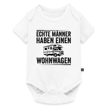 Wohnmobil Caravans Wohnwagen echte Männer - Baby Premium Kurzarmbody - Weiß - Vorne