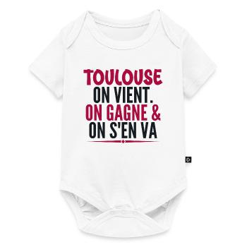 Rugby Toulouse Humour Gift Supporter Rugby - Baby Premium short-sleeve bodysuit - white - Front